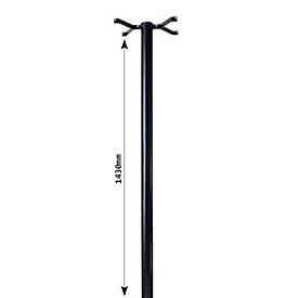 Rottner Briefkastenständer, für freistehende Montage von Paketbriefkasten Edelweiss & Enzian, inkl. Montagematerial, Stahl, H 1430 mm, schwarz