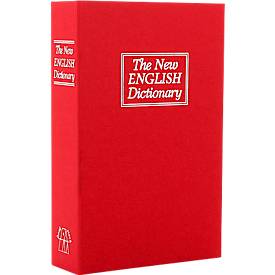 Rottner Buchkassette BookCase, Zylinderschloss, B 240 x T 155 x H 55 mm, Stahl, rot