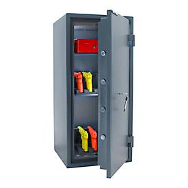 Rottner Dokumententresor Fire Hero 100, Doppelbartschloss, EN 1, feuerfest bis 30 min, 81 Liter, Stahl, anthrazit