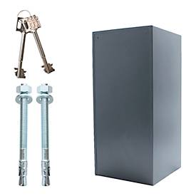 Rottner Dokumententresor Fire Hero 100, Doppelbartschloss, EN 1, feuerfest bis 30 min, 81 Liter, Stahl, anthrazit