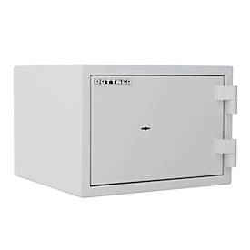 Rottner feuersicherer Wertschutzschrank Fire Safe 30, 18 l, S2, Feuerschutz bis 30 min, Doppelbartschloss, Stahl, lichtgrau
