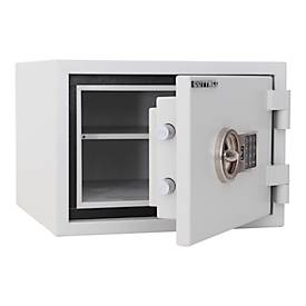 Rottner feuersicherer Wertschutzschrank Fire Safe 30, 18 l, S2, Feuerschutz bis 30 min, Elektronikschloss, Stahl, lichtgrau