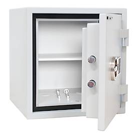 Rottner feuersicherer Wertschutzschrank Fire Safe 40, 18 l, S2, Feuerschutz bis 30 min, Elektronikschloss, Stahl, lichtgrau