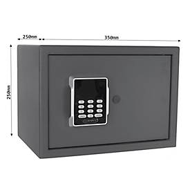 Rottner Hoteltresor Neptun 1, 16,5 l, ohne Sicherheitsstufe, Elektronikschloss, gleichschließend, Stahl, anthrazit