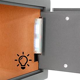 Rottner Hoteltresor Prestige 500, 54 l, ohne Sicherheitsstufe, bedingter Feuerschutz, Elektronikschloss mit Touchscreen, Stahl, anthrazit