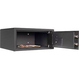 Rottner Möbeltresor Aurora Lap, Volumen 27 l, Elektronikschloss, B 430 x T 370 x H 200 mm, Stahl, anthrazit