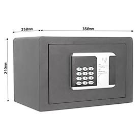 Rottner Möbeltresor RFID 1, mit RFID-Elektronikschloss, B 345 x T 200 x H 245 mm, 17 Liter, anthrazit