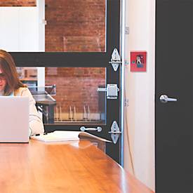 Rottner Notschlüsselkasten NS 1, Zylinderschloss, ohne Klöppel, für 1 Schlüssel, B 120 x T 38 x H 150 mm, Stahl, rot