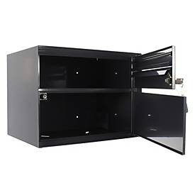 Rottner Paketbriefkasten Enzian, CH-Norm, Wandmontage/freistehend, 2 Fächer, Zylinderschloss/Schnappverschluss, 2 Schlüssel, B 415 x T 305 x H 310 mm