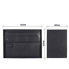 Rottner Paketbriefkasten Enzian, CH-Norm, Wandmontage/freistehend, 2 Fächer, Zylinderschloss/Schnappverschluss, 2 Schlüssel, B 415 x T 305 x H 310 mm