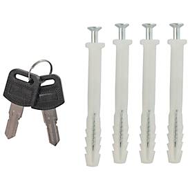 Rottner Paketbriefkasten Parcel Keeper 500, Wand-/Bodenmontage, für Pakete L 310 x B 290 x H 155 mm, Stahlblech pulverbeschichtet, schwarz