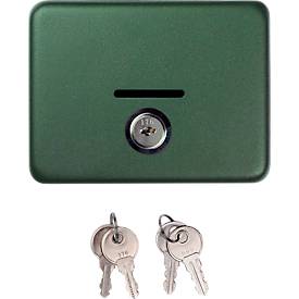 Rottner Pistolenkassette Gun Box, Zylinderschloss, mit Schaumstoffeinlage, B 300 x T 240 x H 90 mm, Stahl, grün