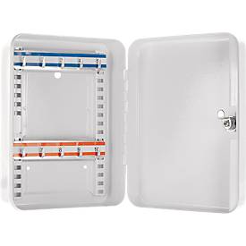 Rottner Schlüsselkassette SK 10, Zylinderschloss, für 10 Schlüssel, B 180 x T 85 x H 250 mm, Stahl, lichtgrau