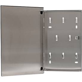 Rottner Schlüsselschrank Key Glass Black, Magnetverschluss, für 8 Schlüssel, B 200 x T 40 x H 300 mm, Edelstahl, anthrazit