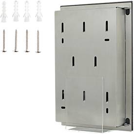 Rottner Schlüsselschrank Key Glass Black, Magnetverschluss, für 8 Schlüssel, B 200 x T 40 x H 300 mm, Edelstahl, anthrazit