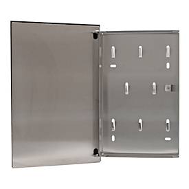 Rottner Schlüsselschrank Key Glass Black, Magnetverschluss, für 8 Schlüssel, B 200 x T 40 x H 300 mm, Edelstahl, anthrazit