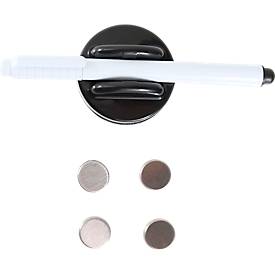 Rottner Schlüsselschrank Key Glass White, Magnetverschluss, für 8 Schlüssel, B 200 x T 40 x H 300 mm, Edelstahl, weiß