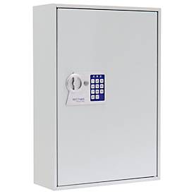 Rottner Schlüsselschrank S 150, mit Elektronikschloss, für 150 Schlüssel, B 380 x T 140 x H 550 mm, lichtgrau