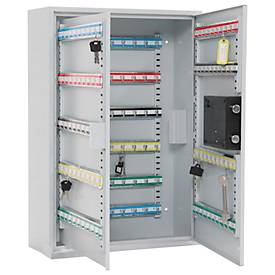 Rottner Schlüsselschrank S 150, mit Elektronikschloss, für 150 Schlüssel, B 380 x T 140 x H 550 mm, lichtgrau