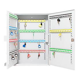 Rottner Schlüsselschrank S 150, mit Zylinderschloss, für 150 Schlüssel, B 380 x T 140 x H 550 mm, lichtgrau