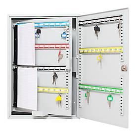Rottner Schlüsselschrank S 150, mit Zylinderschloss, für 150 Schlüssel, B 380 x T 140 x H 550 mm, lichtgrau