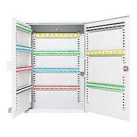 Rottner Schlüsselschrank S 150, mit Zylinderschloss, für 150 Schlüssel, B 380 x T 80 x H 550 mm, lichtgrau