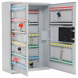 Rottner Schlüsselschrank S 200, mit Elektronikschloss, für 200 Schlüssel, B 380 x T 140 x H 550 mm, lichtgrau