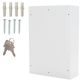 Rottner Schlüsselschrank S 200, mit Zylinderschloss, für 200 Schlüssel, B 380 x T 80 x H 550 mm, lichtgrau