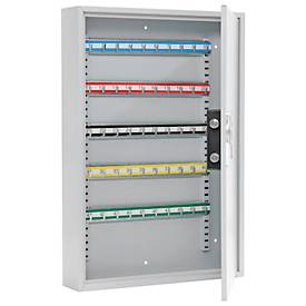 Rottner Schlüsselschrank S 50, mit Elektronikschloss, für 50 Schlüssel, B 380 x T 80 x H 550 mm, lichtgrau