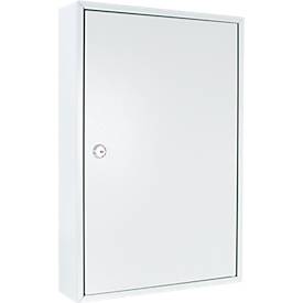 Rottner Schlüsselschrank S 64, mit Zylinderschloss, für 64 Schlüssel, B 380 x T 80 x H 550 mm, lichtgrau