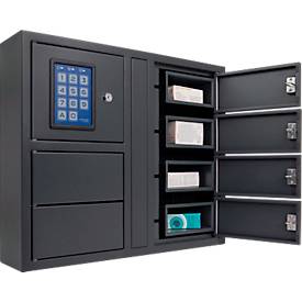 Rottner Schlüsseltresor Key Depot 6, Volumen 1 l, 6 Fächer, Elektronikschloss, B 570 x T 118 x H 460 mm, Stahl, anthrazit