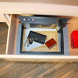 Rottner Schubladentresor Coverchest, Elektronikschloss, B 400 x T 350 x H 110 mm, 7,5 Liter, anthrazit