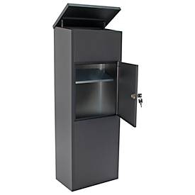 Rottner Stand Paketbriefkasten Parcel Keeper 1000, für Pakete L 310 x B 290 x H 155 mm, Stahlblech pulverbeschichtet, schwarz