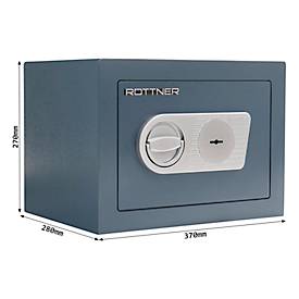Rottner Wertschutzschrank Samoa 26, Doppelbartschloss, EN 0, 10,47 Liter, Stahl, anthrazit