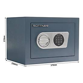 Rottner Wertschutzschrank Samoa 26, Elektronikschloss, EN 0, 10,47 Liter, Stahl, anthrazit