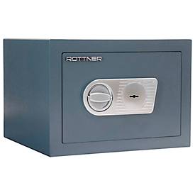 Rottner Wertschutzschrank Samoa 40, Doppelbartschloss, EN 0, 22,44 Liter, Stahl, anthrazit