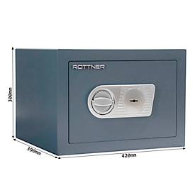 Rottner Wertschutzschrank Samoa 40, Doppelbartschloss, EN 0, 22,44 Liter, Stahl, anthrazit