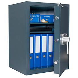 Rottner Wertschutzschrank Samoa 65, Doppelbartschloss, EN 0, 76 Liter, Stahl, anthrazit