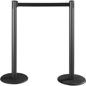 RS-GUIDESYSTEMS® Gurtpfosten GLA 28, anthrazit, Gurt schwarz