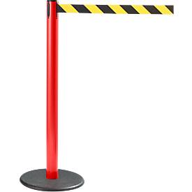 RS-GUIDESYSTEMS® Gurtpfosten GLA 28, rot, Gurt schwarz/gelb
