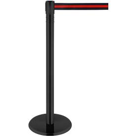 RS-GUIDESYSTEMS Gurtpfosten GLA 86, Metall, Höhe 1000 mm, Gurtbandmaß L 7000 x B 100 mm, rot/schwarz schraffiert