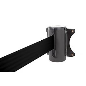 RS-riempaal ALLROUNDLINE ALW-10, wandmontage voor binnen en buiten, uitschuifbaar, zelfoprollend, afmetingen riem: L 3,5 m x B 50 mm, kleur riem: zwart