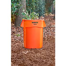 Rubbermaid Abfallbehälter Brute® Vented, mit Griffen, Fassungsvermögen 167 Liter, orange