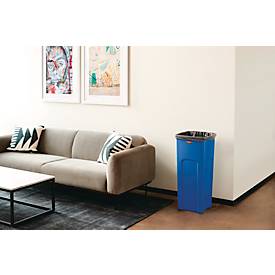 Rubbermaid Abfallbehälter Untouchable®, mit Recycling-Logo, 87 Liter, blau