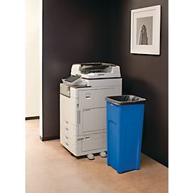 Rubbermaid Abfallbehälter Untouchable®, mit Recycling-Logo, 87 Liter, blau