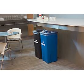 Rubbermaid Abfallbehälter Untouchable®, mit Recycling-Logo, 87 Liter, blau