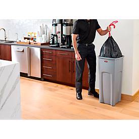 Rubbermaid Abfallbehälter Untouchable®, ohne Recycling-Logo, 87 Liter, grau