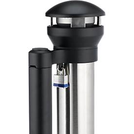 Rubbermaid Standascher Infinity, Vollmetall, mit 4,9 L Inneneimer, für Außenbereich