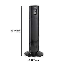 Rubbermaid Standascher Metropolitan, Aluminium, mit 6 L Inneneimer, für Außenbereich, schwarz