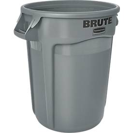 Rubbermaid Wertstoffsammler Brute, rund, Ø 400 x H 435 mm, 37 l, Kunststoff, grau